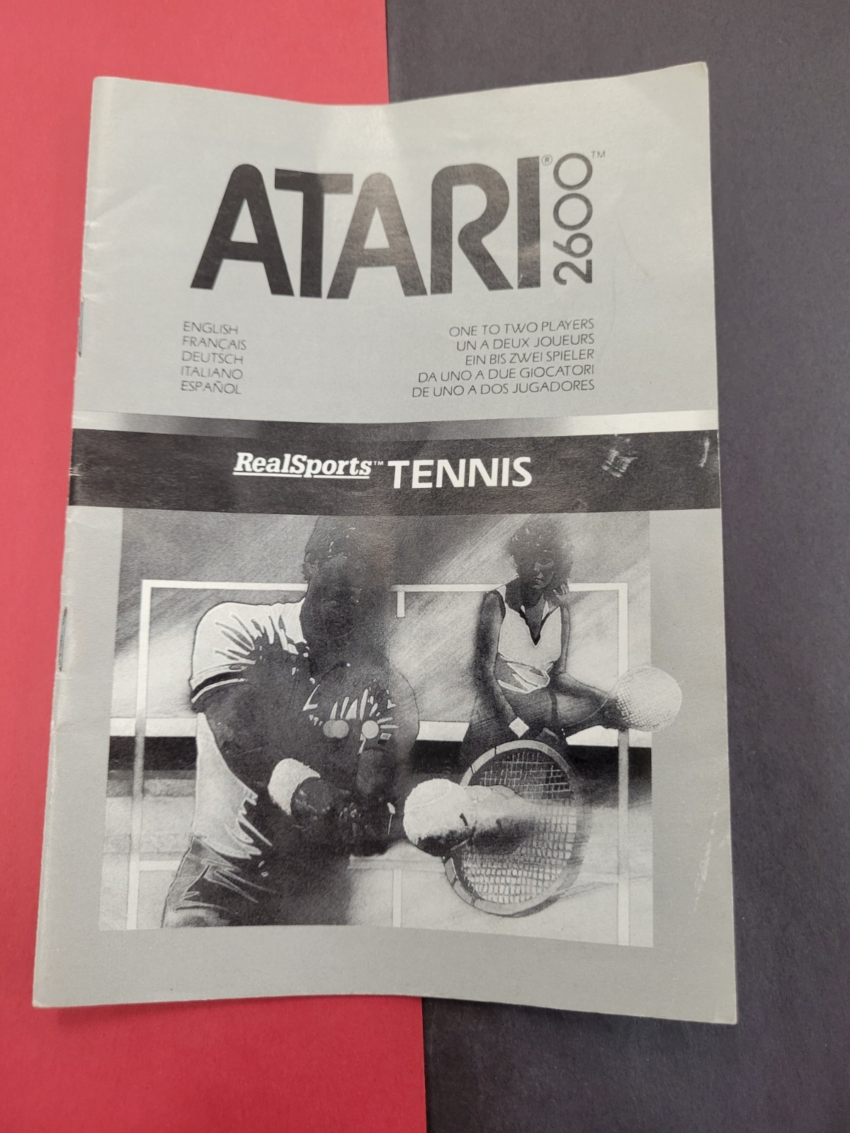 Atari 2600 RealSports Tennis Pamphlet ::ONLY::