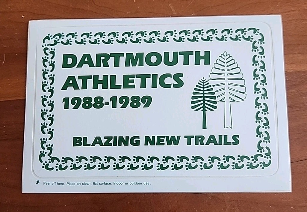 VTG 1988-1989 Dartmouth Blazing New Trails Sticker Postcard 6x4