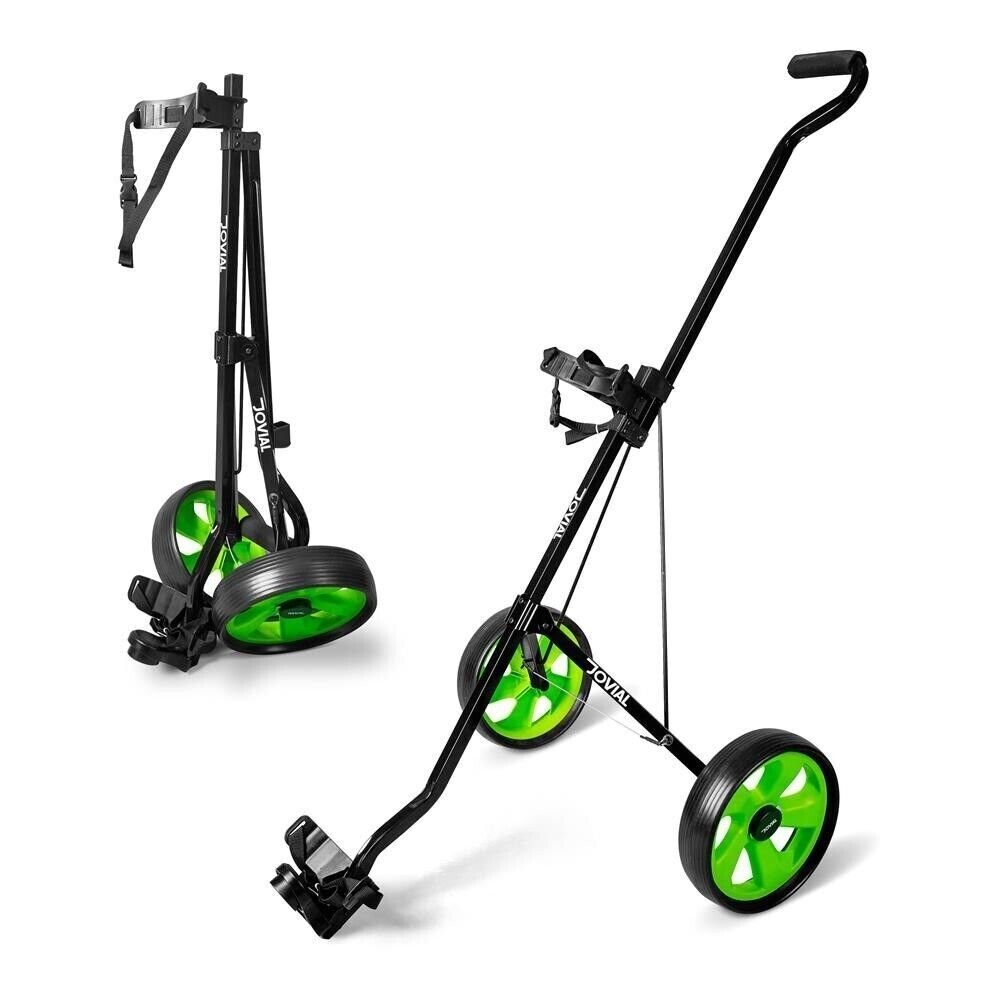 Jovial Foldable 2-Wheel Golf Pull Cart-Aluminum Pull Cart w/out Umbrella Holder
