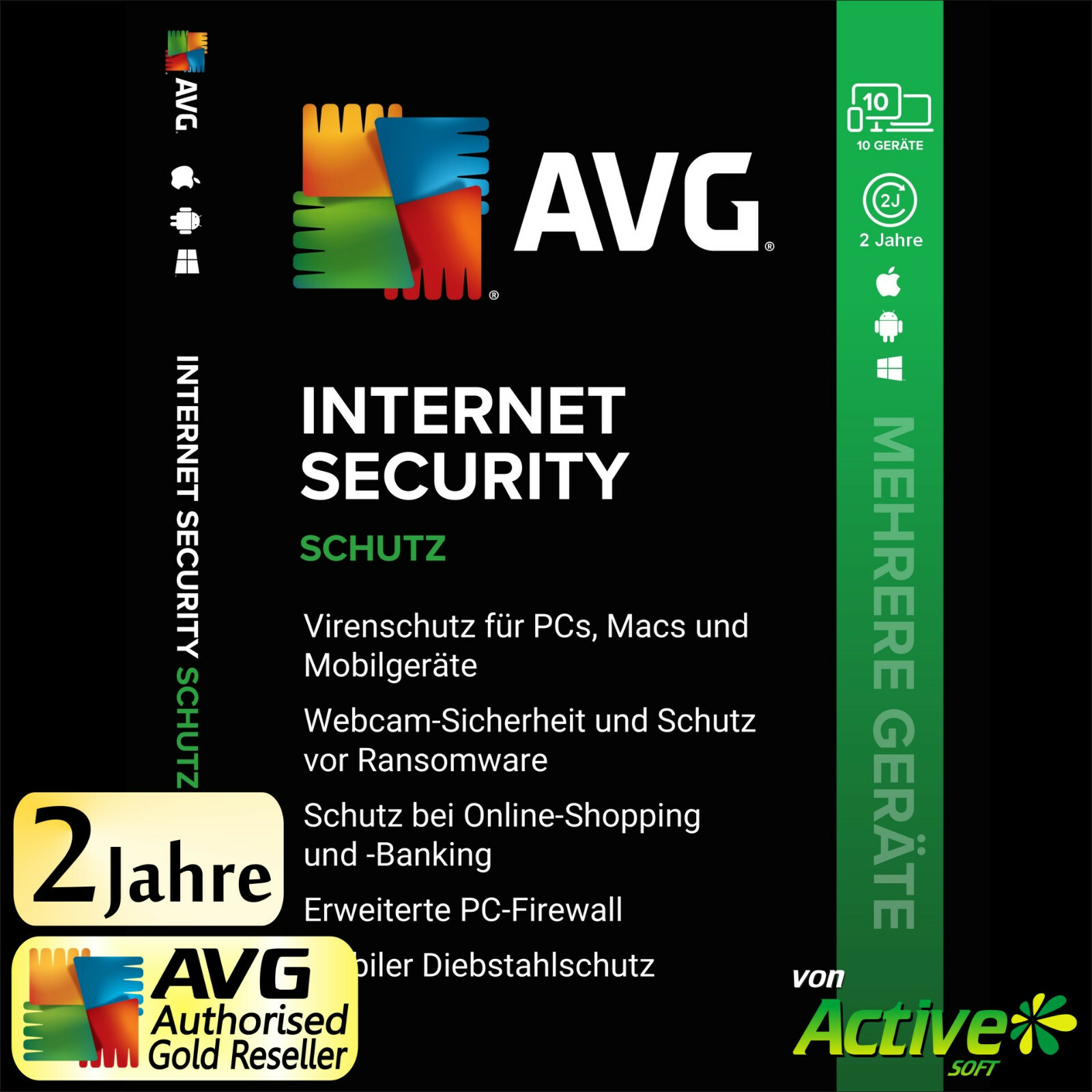AVG Internet Security 2026 - 10 Devices 2 Years | PC, Mac, Android, iOS | UE DE