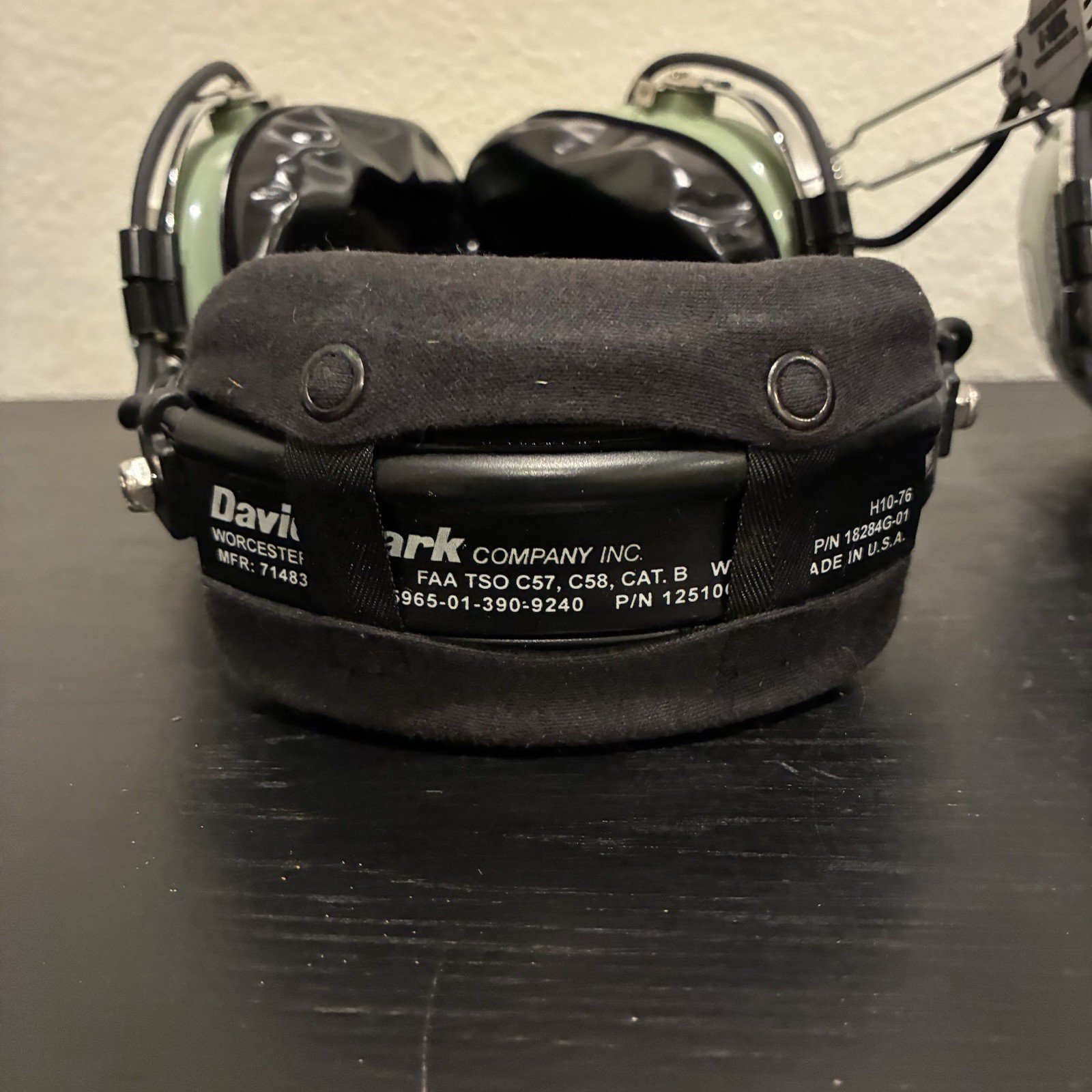Two David Clark Model H10-76 Aviation Headset With Aero Soft Cushions