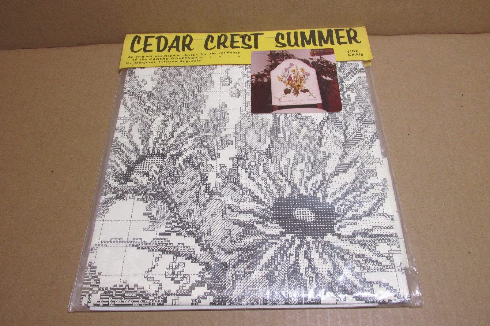 NEW CEDAR CREAT SUMMER NEEDLEPOINT PATTERN for SIDE CHAIR
