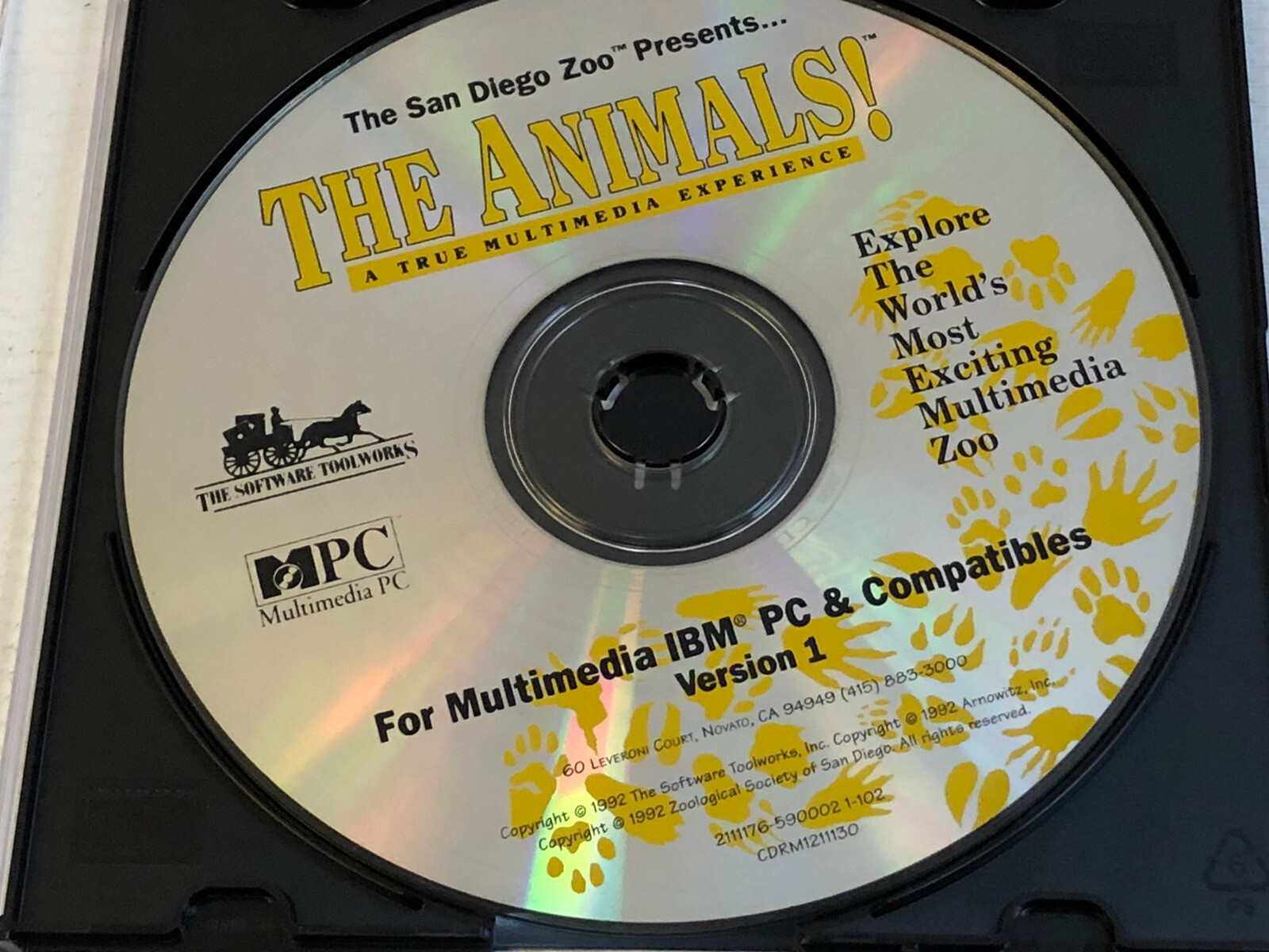 The Animals! 2.0 Apple Mac Macintosh 1994 Hard To Find CD-ROM Computer Program