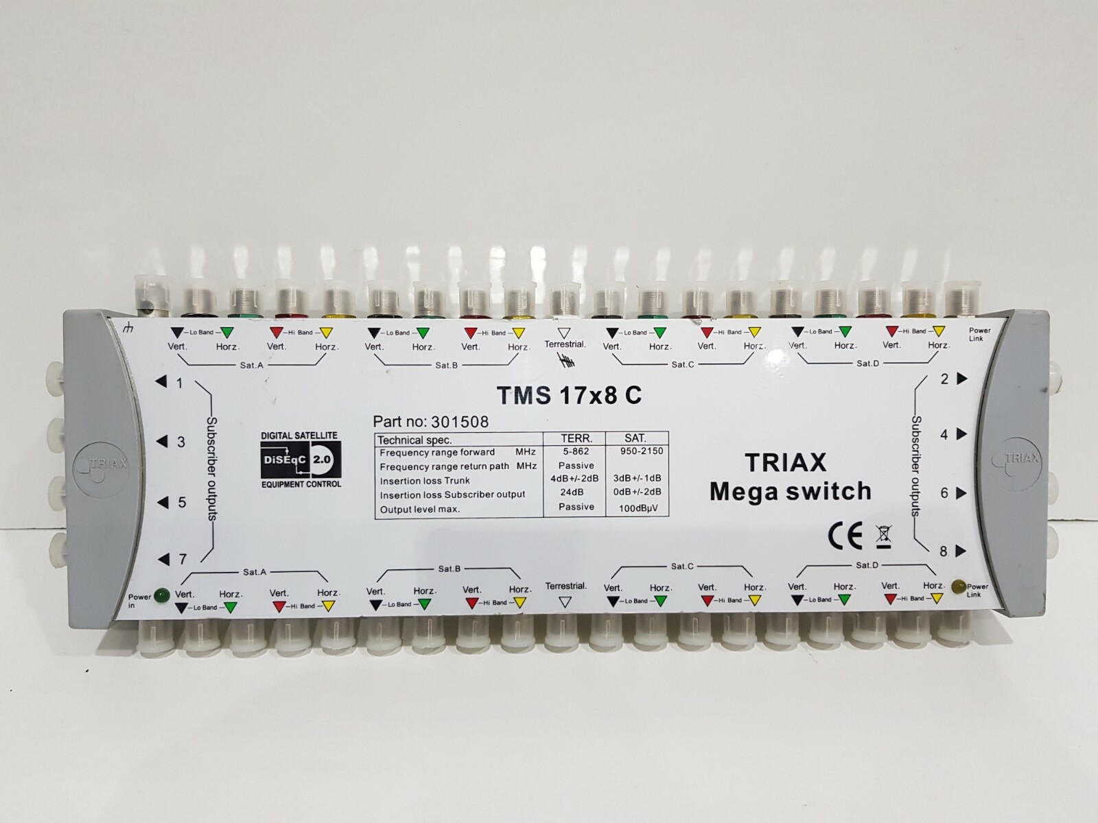 TRIAX Mega switch TMS 17×8C P.N 301508