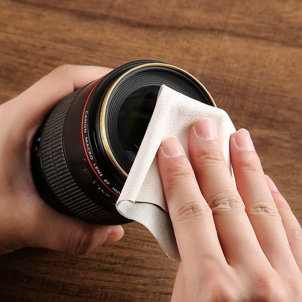 100 PCS Glasses Clean Cloth Suede, Lens Clean Cloth for Lenses, Glasses, Scre...