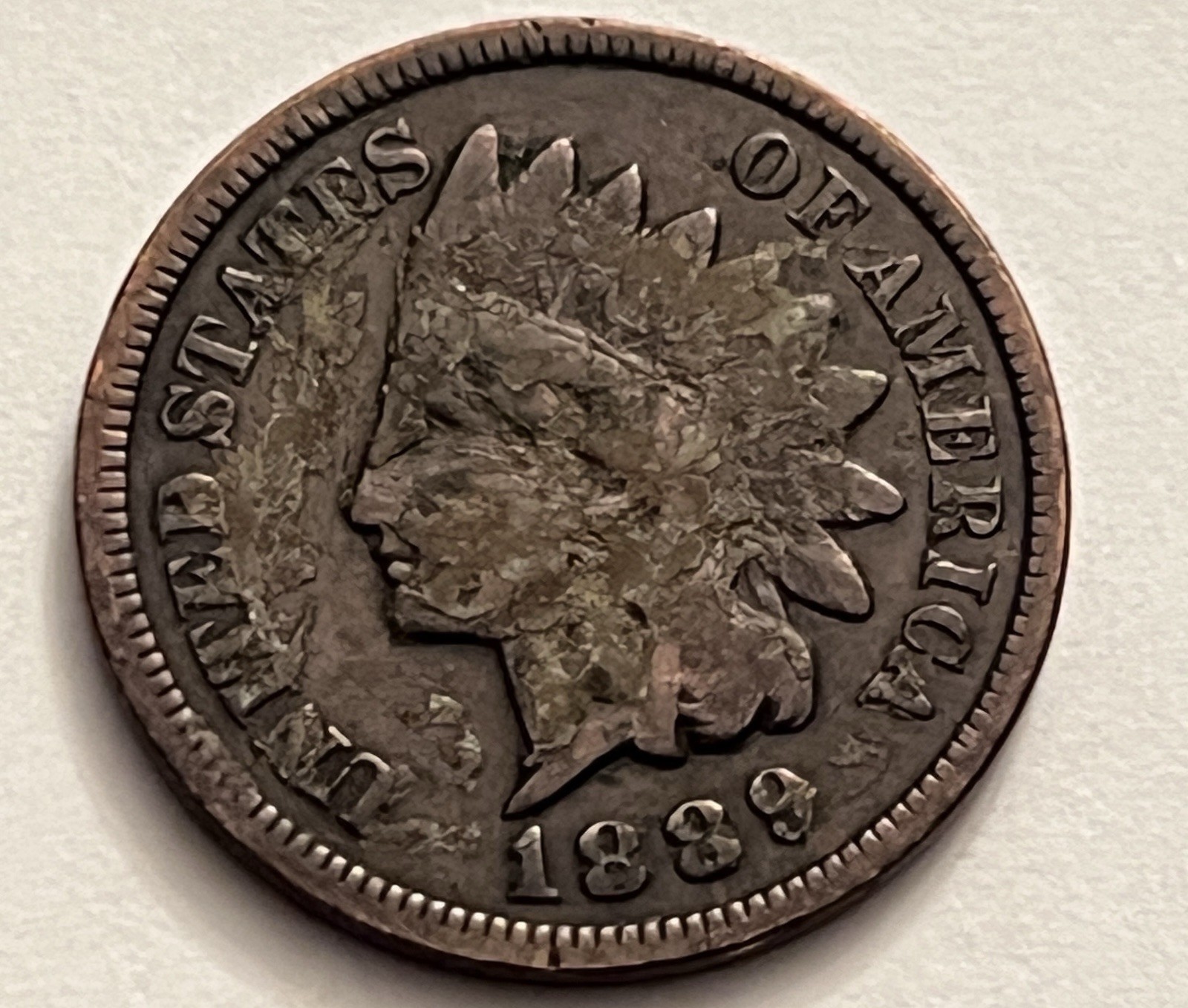 1889 Indian Head Cent Penny BN508
