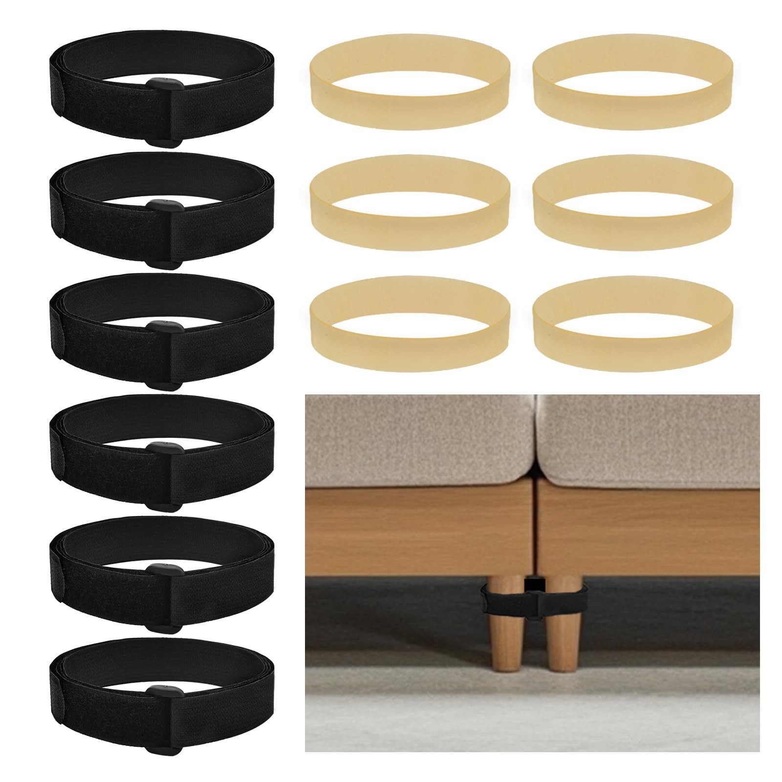 6 Pack Sectional Couch Connectors to Make Sectional Stay Quick Install Tool-F...