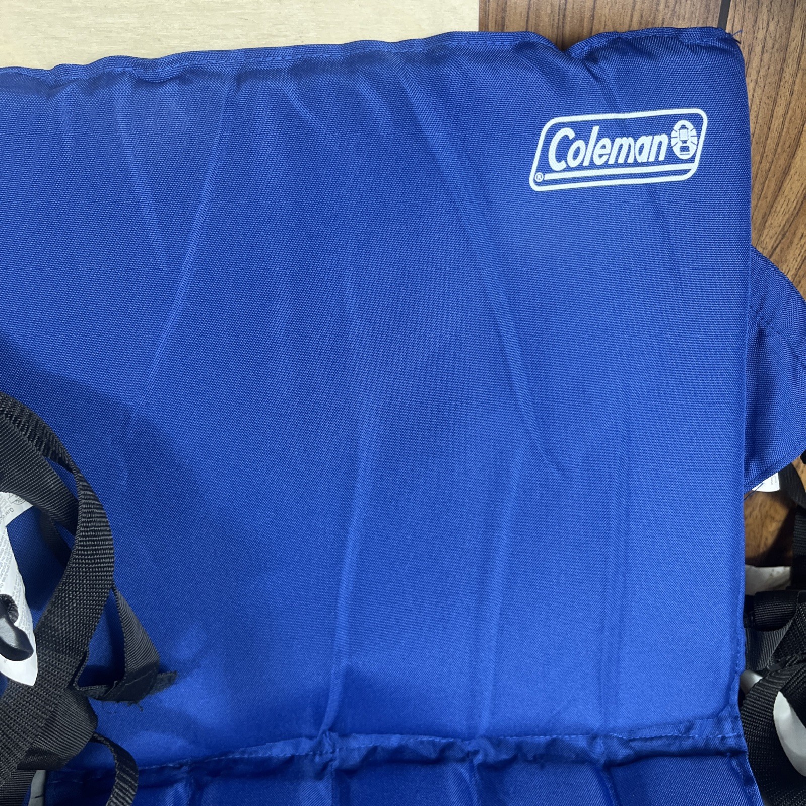 Coleman Portable Stadium Seats Blue Cushion Backrest Folding Bleacher 2 Pack