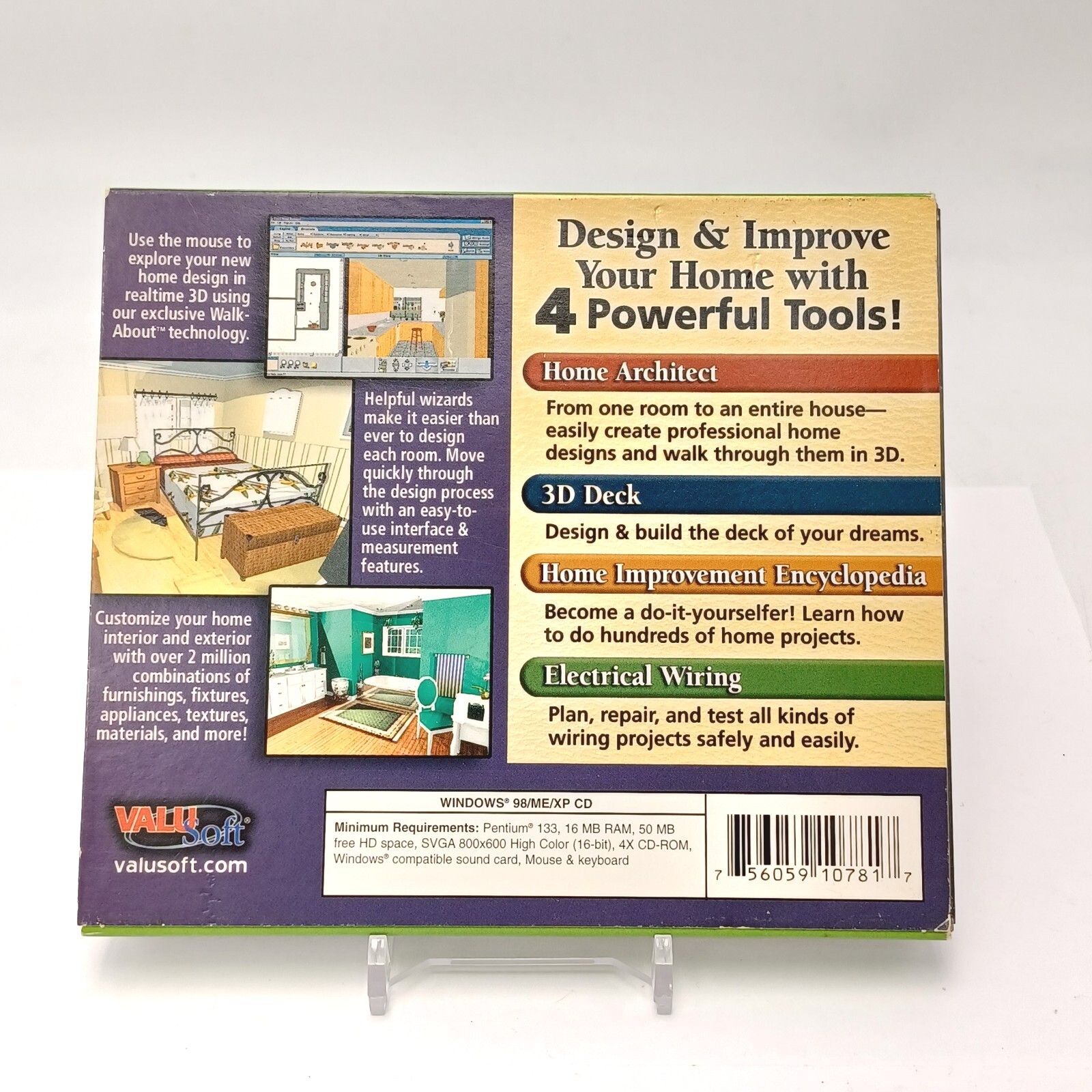 Custom 3D Home 4 Complete Products Valusoft PC CD-ROM 2004. Pre-owned