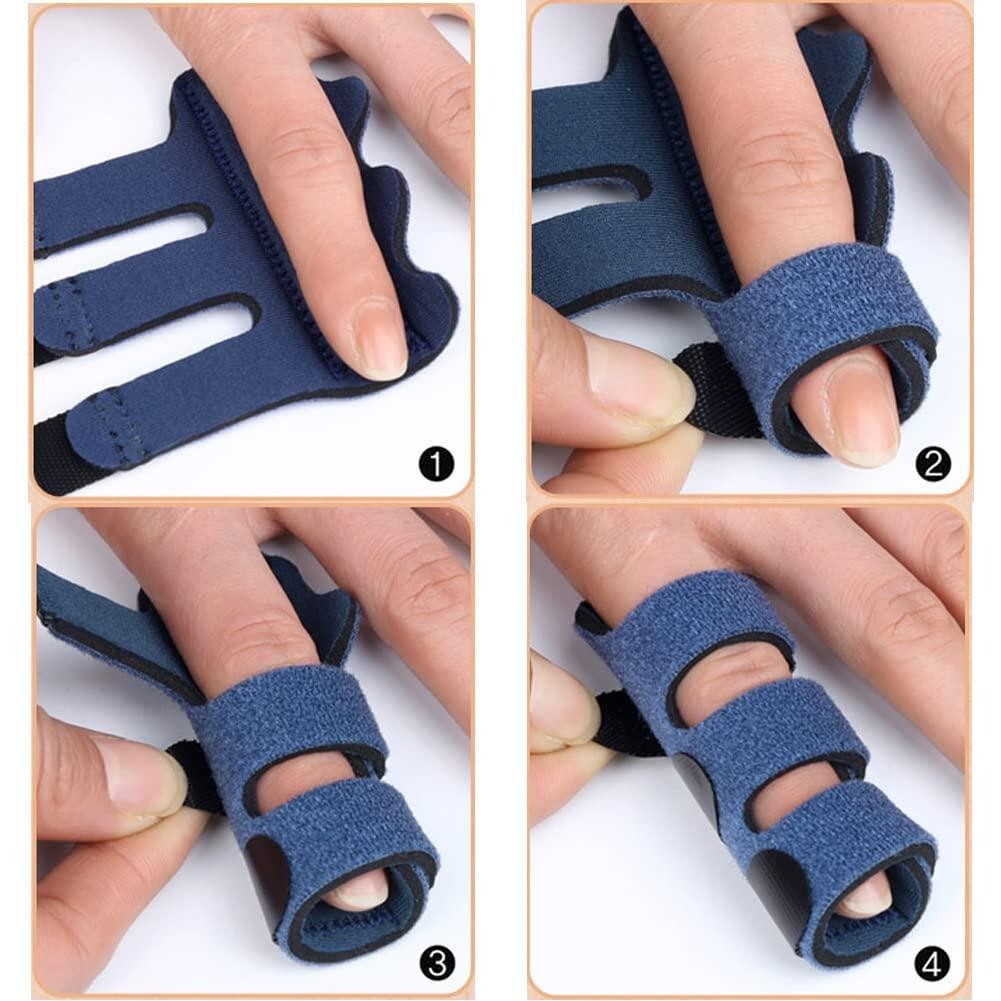 2 Pack Trigger Finger Brace Splint Straightener Support Protector Adjustable