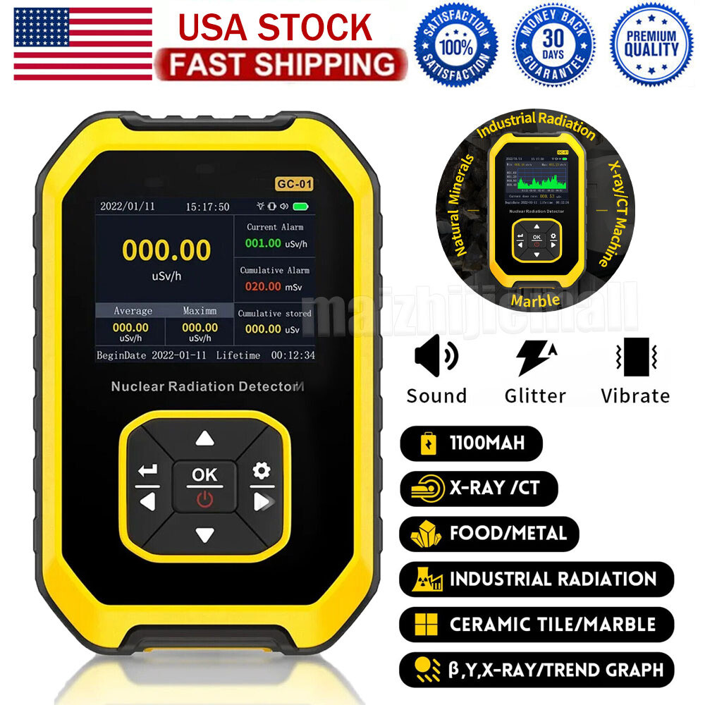 Nuclear Radiation Detector GM Geiger Counter β/γ/X-Ray Dosimeter Portable