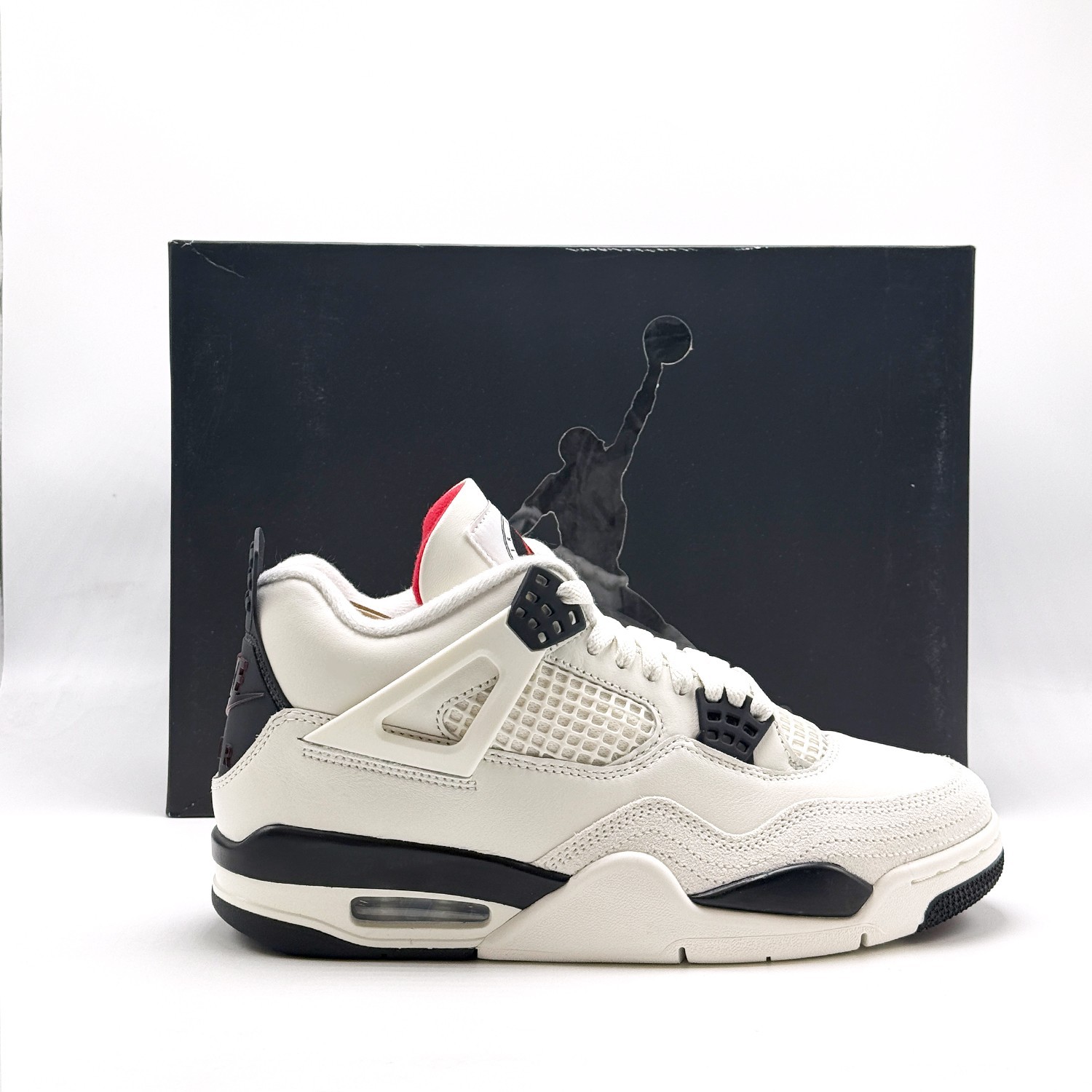 *NEW* Men NIKE Air Jordan 4 Retro "Flight Club" SAIL / BLACK (IM4002 100) 👍
