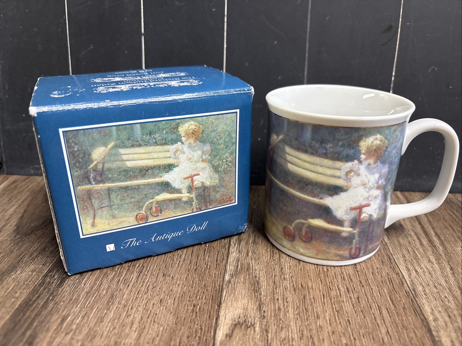Vintage Roman 1992 Coffee Mug Antique Doll Richard Judson Zolan 75141 Box E10