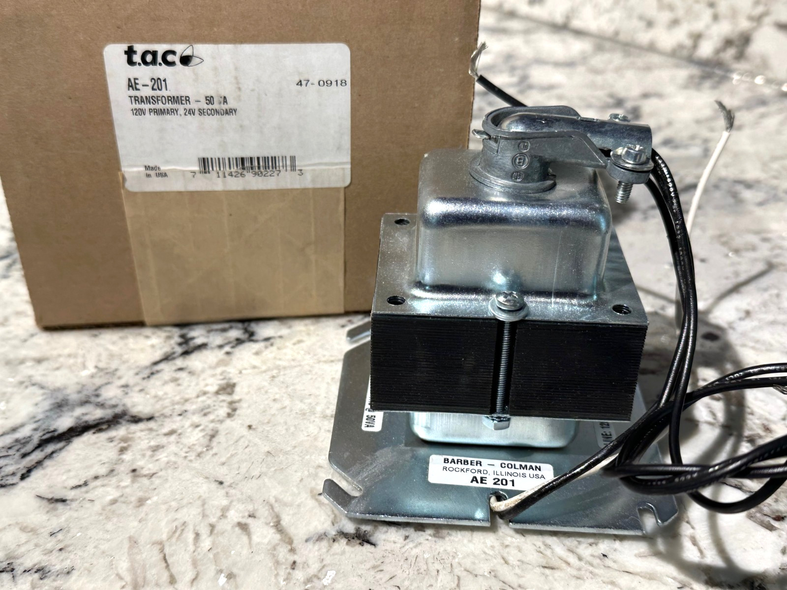 T.A.C. Barber Colman AE-201 Transformer 50VA 120V / 24V OS Original Box