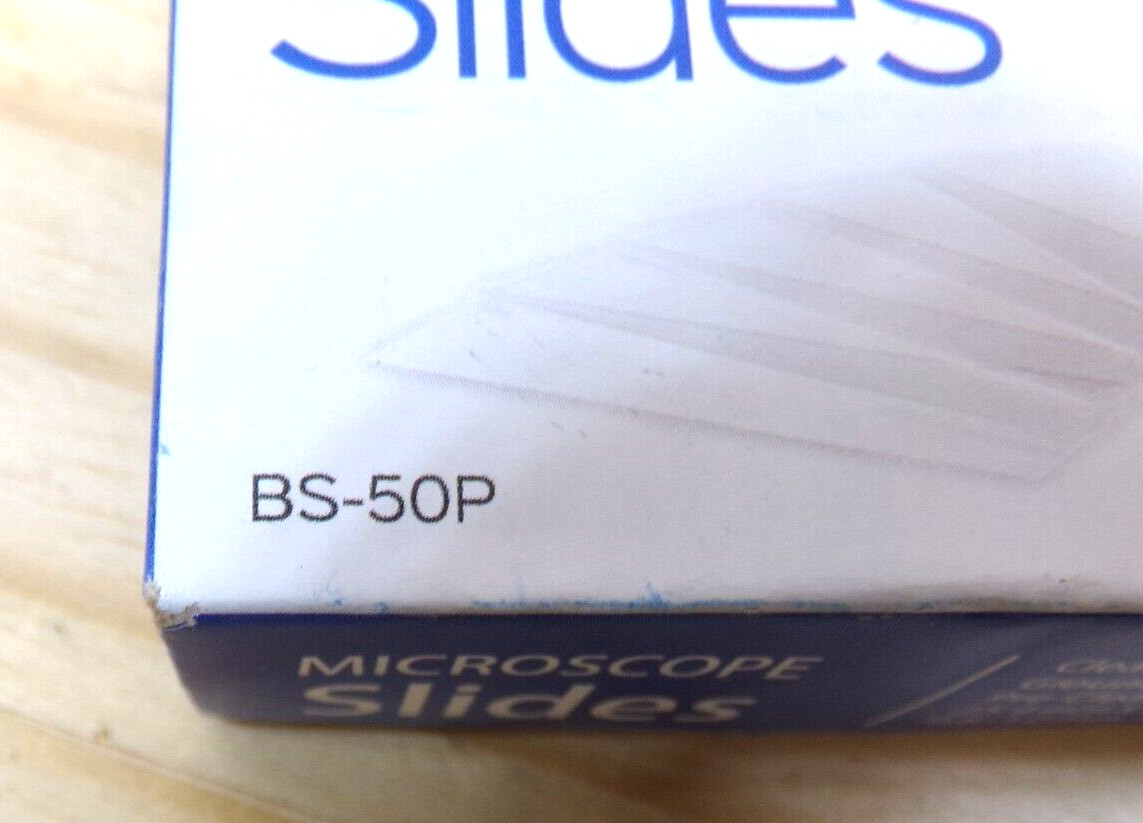 Amscope Microscope Slides BS-50P Clear Glass 2 Boxes - 100 Slides
