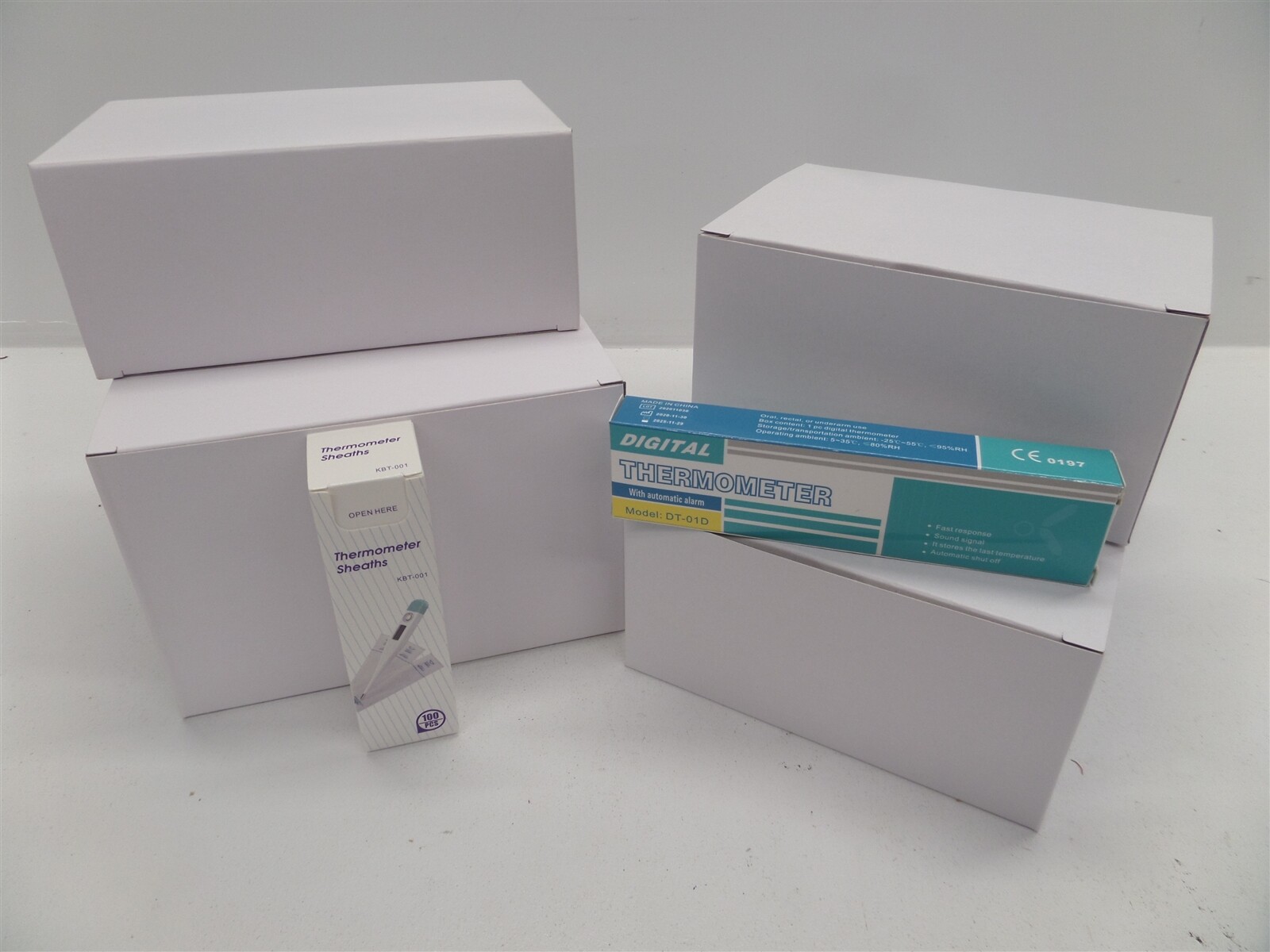 Box Of 30 Digital Oral Thermometers DT-01D w/ Box Of 30 Sheaths