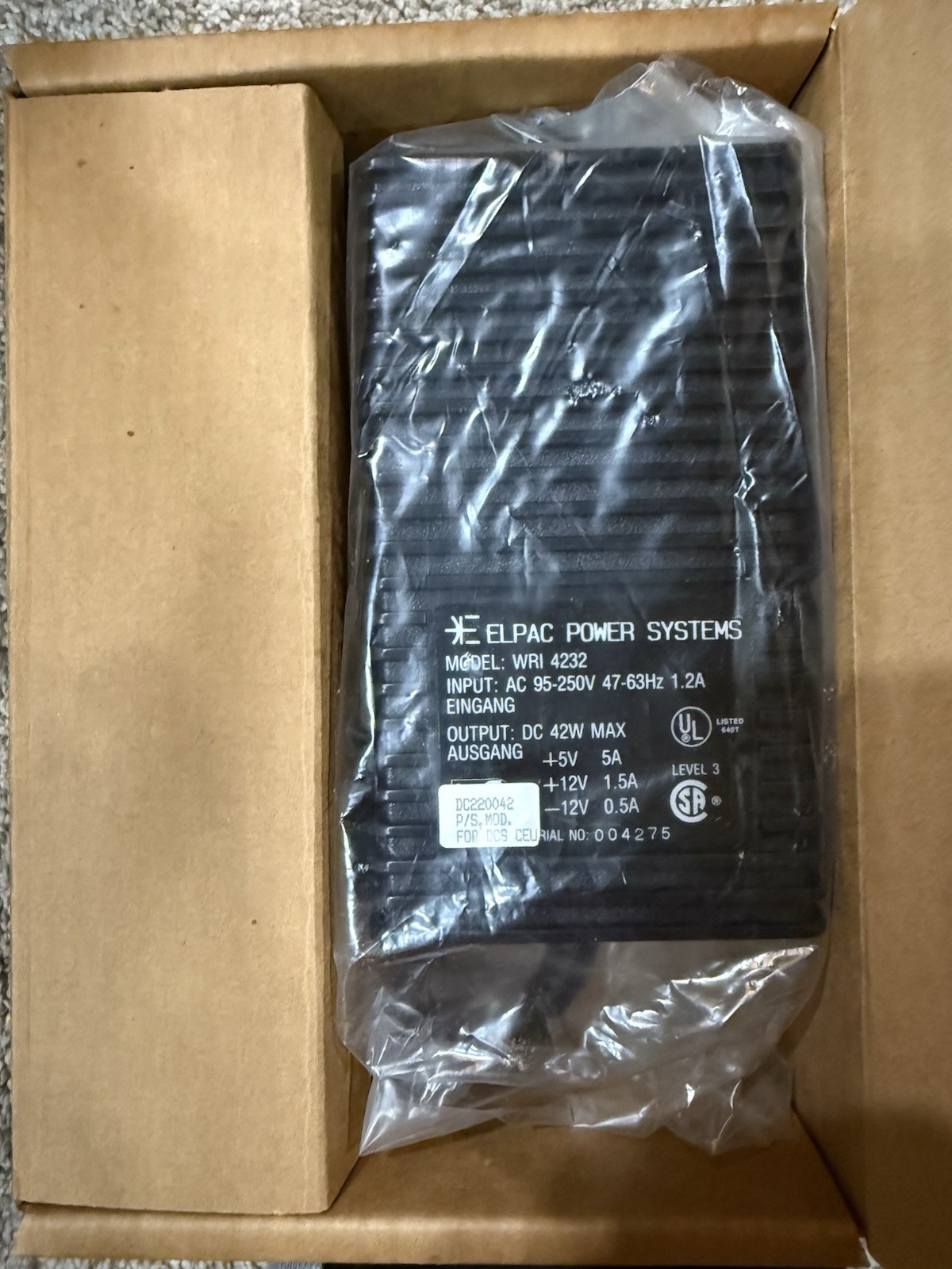 NEW Elpac Power Systems WRI4232 Power Supply DC 42W Max WRI-4232 WRI 4232