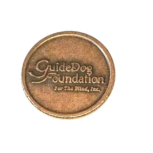 Token Guide Dog Foundation Thanks For Your Help 22.3mm Copper Color
