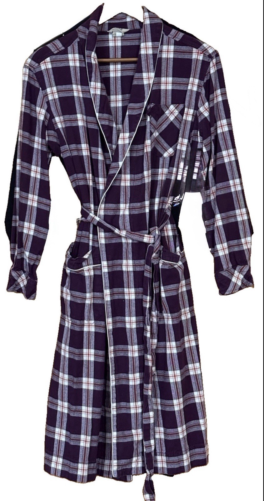 RobeDuluth Trading Company 100% Cotton Flannel Plaid Belted Size XS Unisex