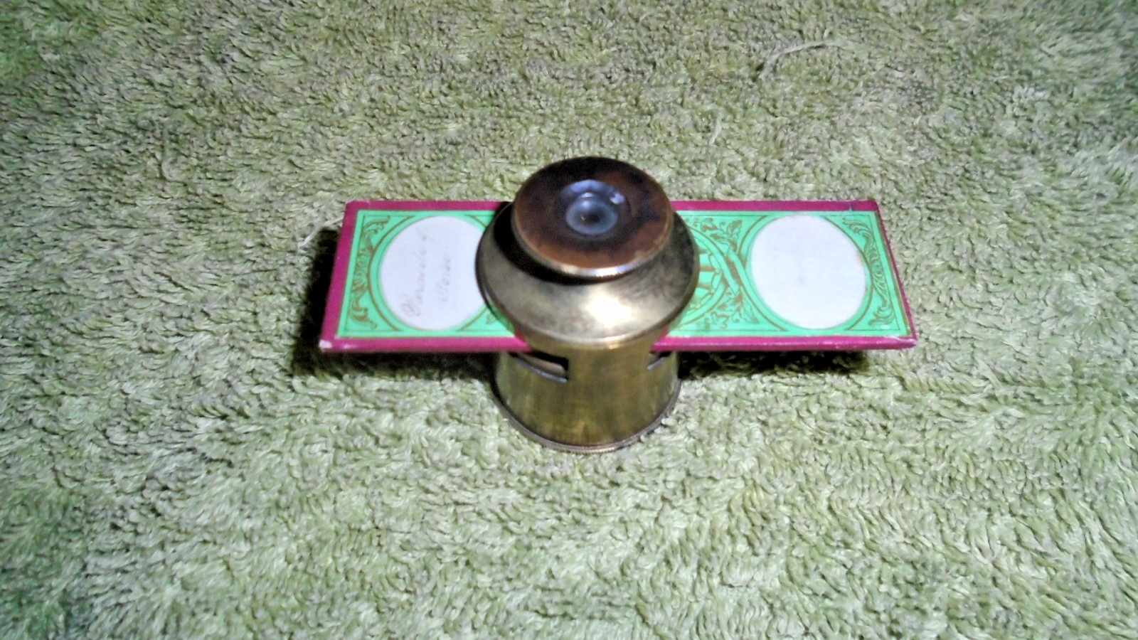 ANTIQUE BRASS,STUDENTS,POCKET MICROSCOPE