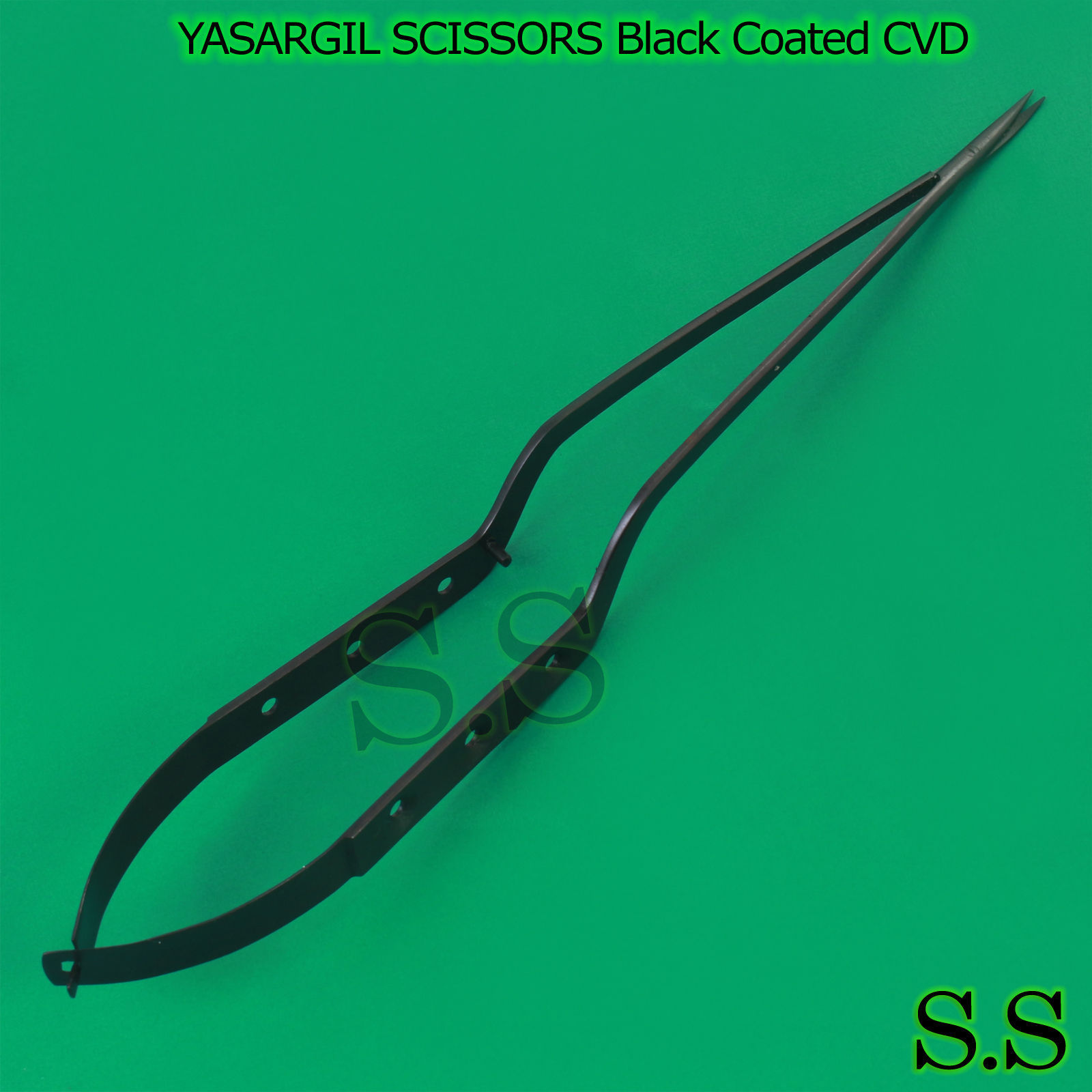 YASARGIL SCISSORS 8.5" Black Coated (CVD) SURGICAL INSTRUMENTS