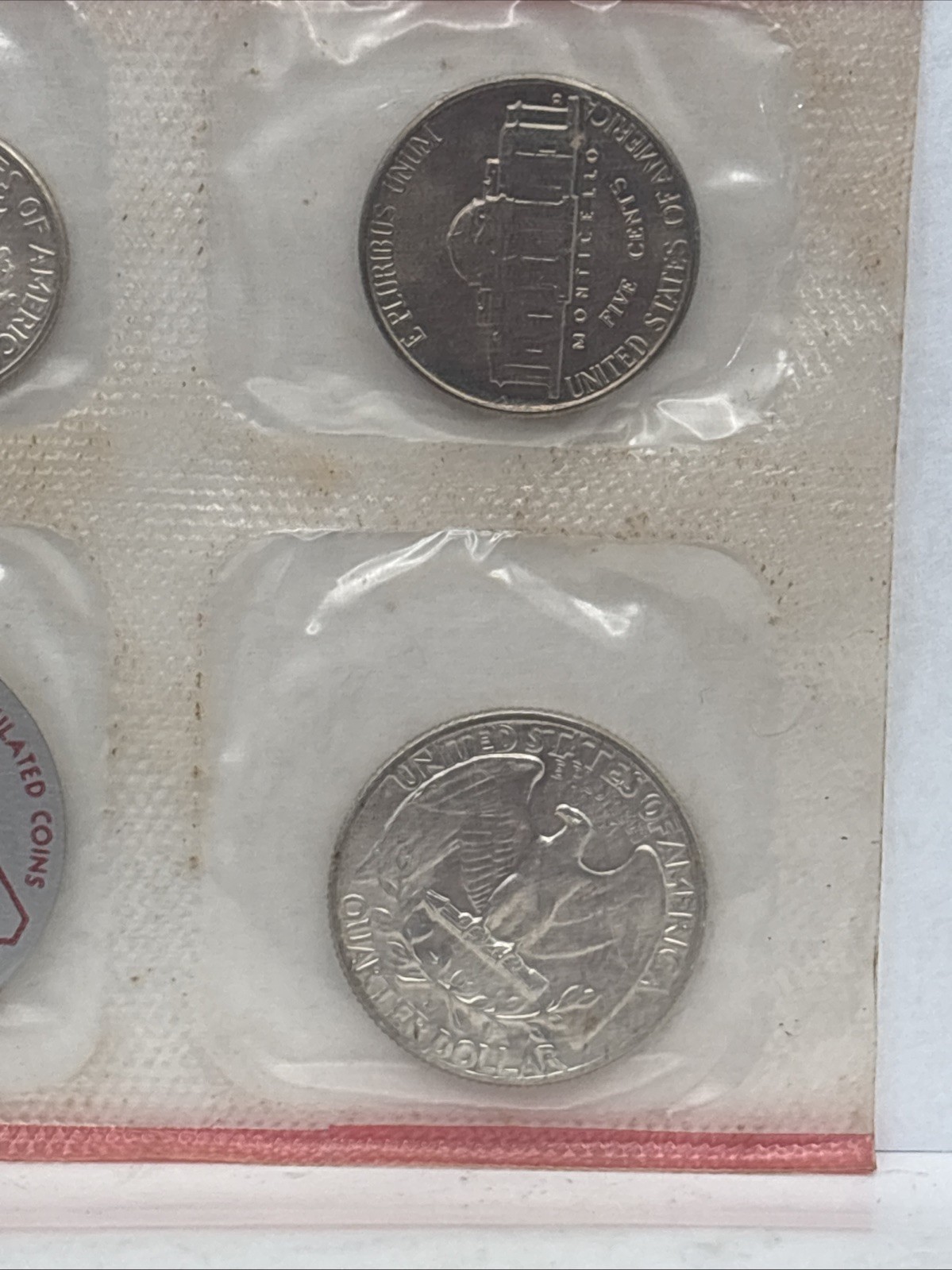 1959 Denver Mint UNCIRCULATED Set Missing Half - 90% silver quarter & dime