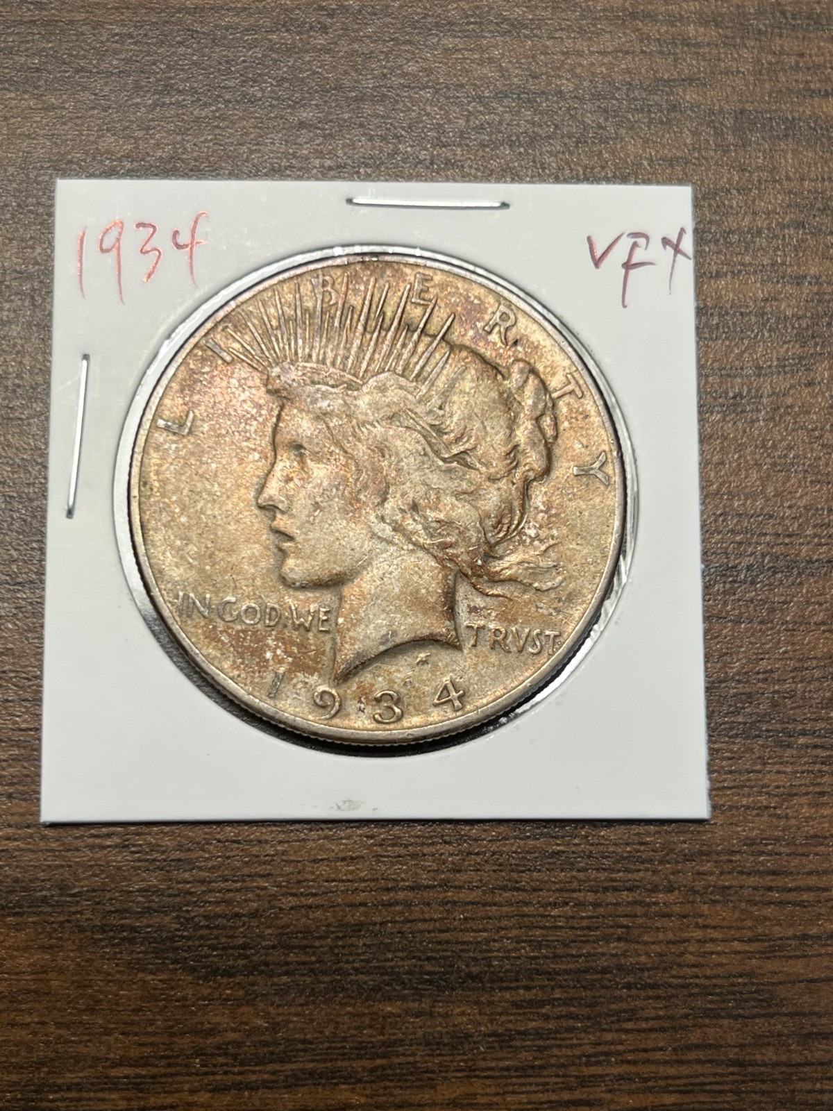 1934 Peace silver dollar VF #651 GUARANTEE GENUINE