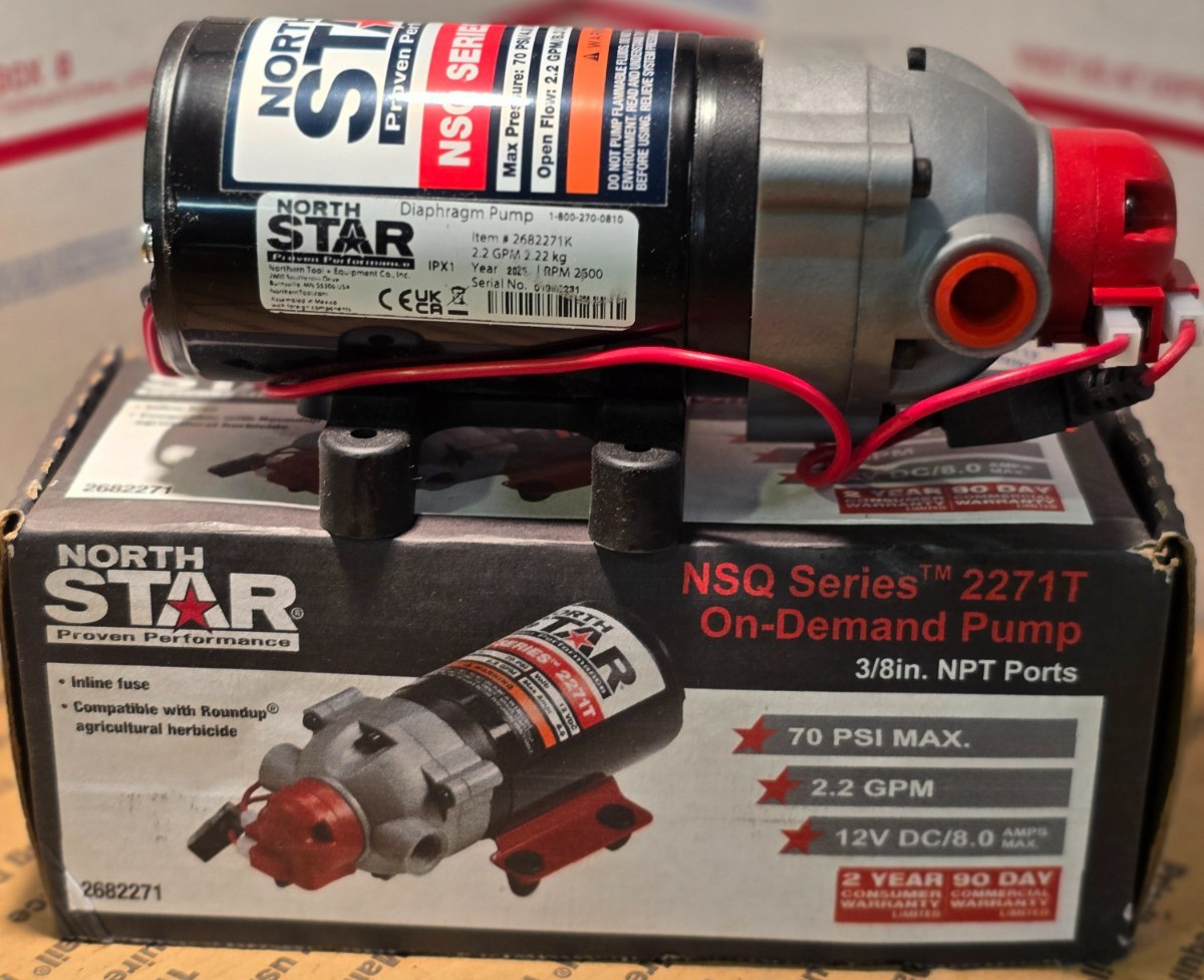 Northstar NSQ Series 12V On-Demand Sprayer Diaphragm Pump 2.2 GPM