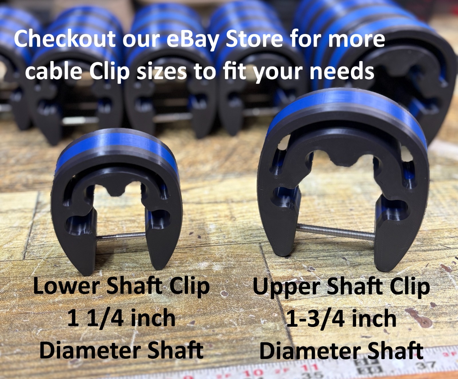 LOWRANCE GHOST ,  TRANSDUCER CABLE CLIP  for  the 1 - 1/4 inch diameter shaft