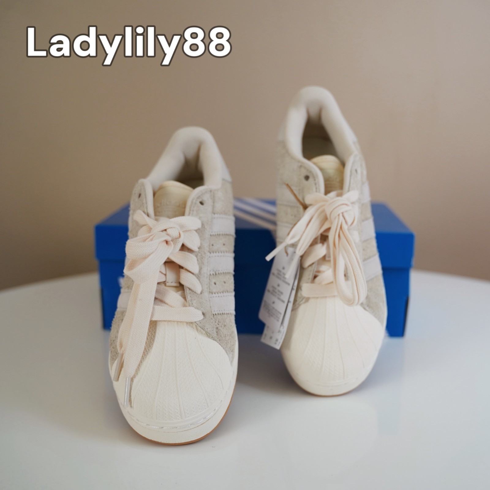 NEW WITH BOX Adidas Superstar XLG 'Wonder White' Sneakers / IG2124 WMNS