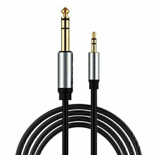 3.5mm 1/8" Male to 6.35mm 1/4" Male TRS Stereo Audio Cable Cord for Laptop PC US