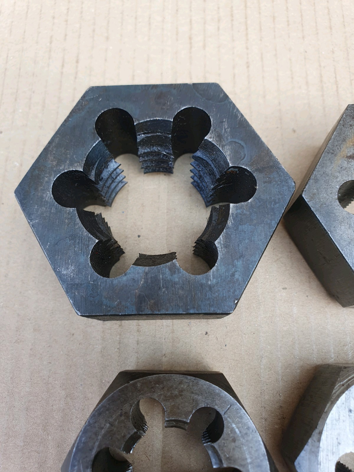 Vintage Hexagonal Rethreading Dies Imperial Measurements