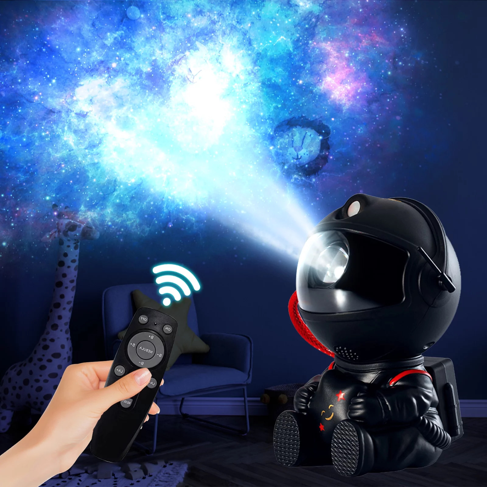 Astronaut Galaxy Projector, Starry Sky Nebula Projection Night Light with Remote