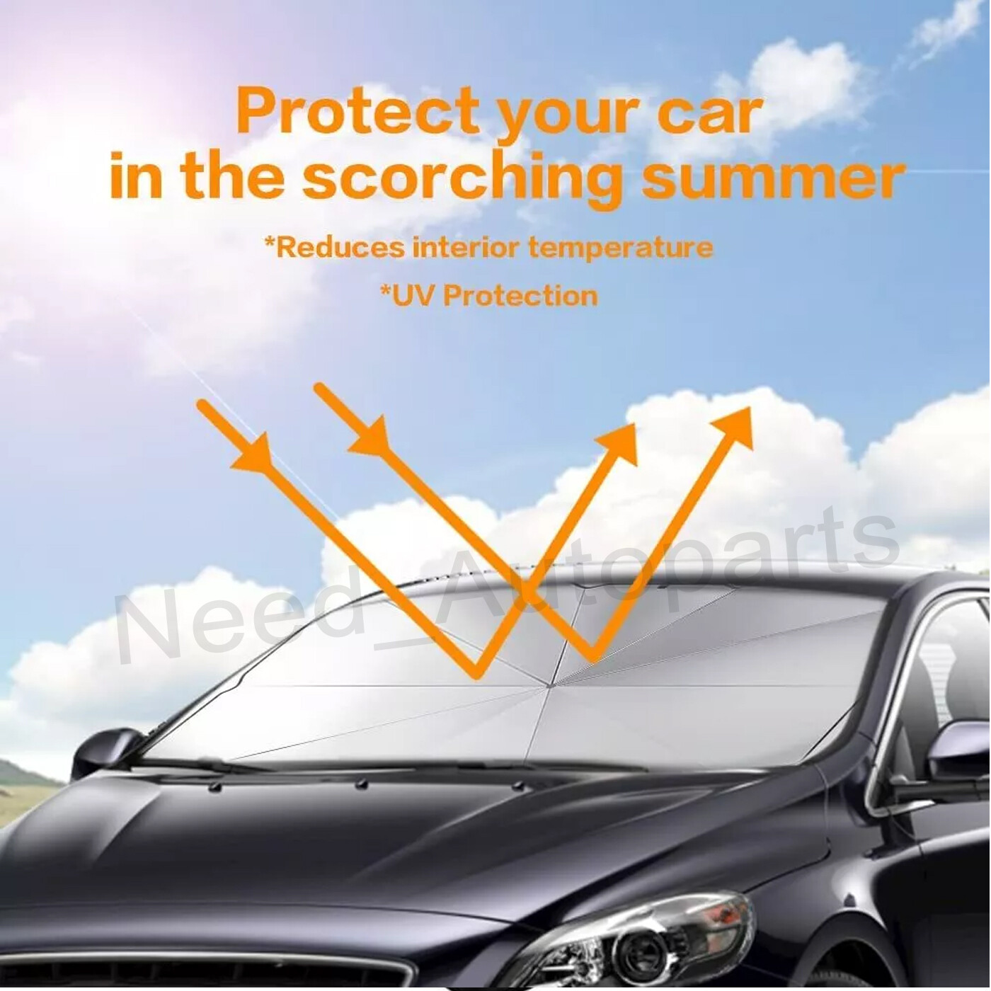 Car Windshield Sun Shade Umbrella Front Window Cover Visor Foldable UV Block