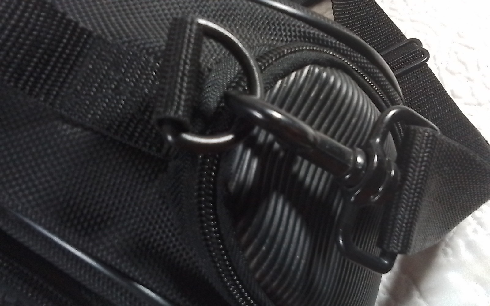 Mainstays Durable Essential Black Nylon Camera Bag w/ Functional Compartments