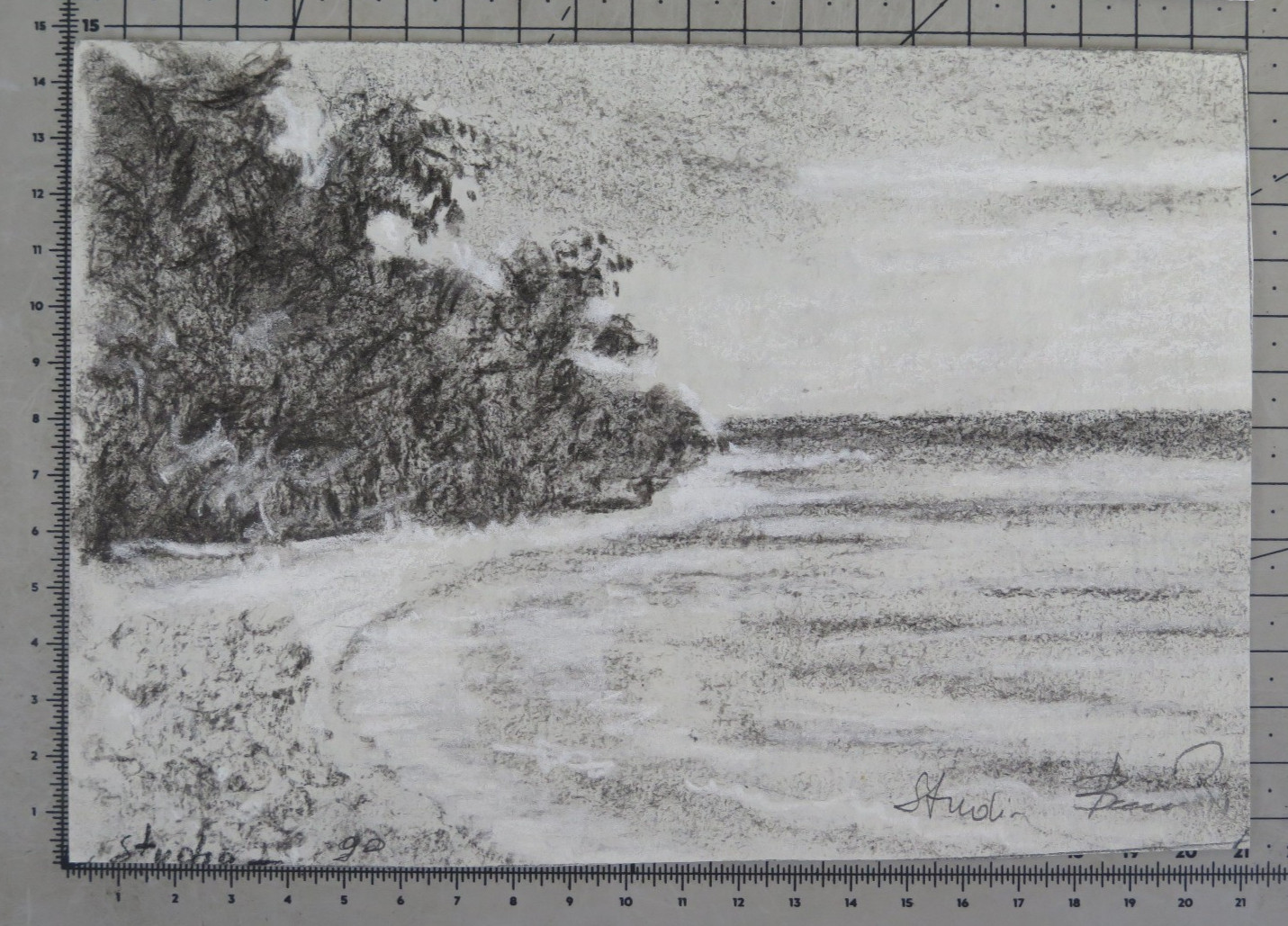 Drawing Dated 1990 Preparatory Study Signed Beccaria Pencil On Paper DR4