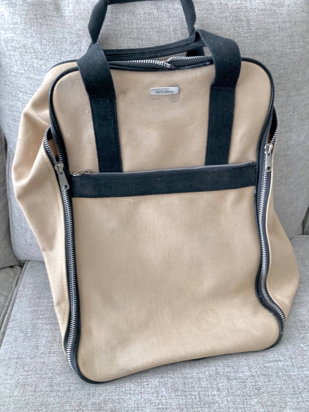 Vintage Duck Away Bag Made In Japan Canvas Back Pack Travel, Hiking, Hunting