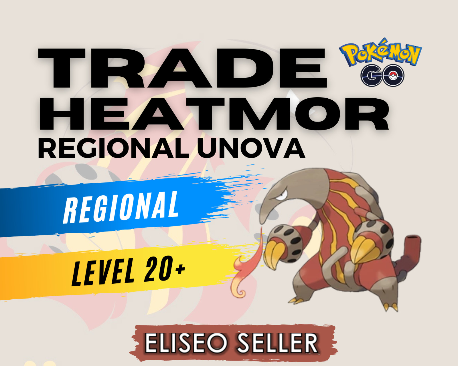 Pokemon Heatmor GO -  Regional Unova