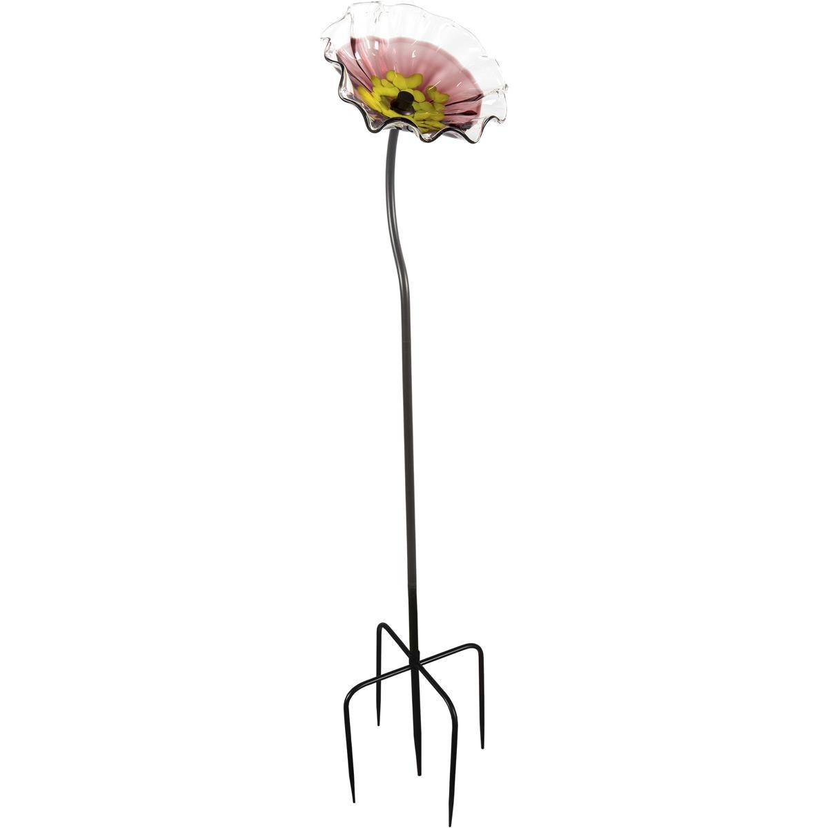 Dale Tiffany AS23105-D9 Fiore Pink Art Glass Garden Stake