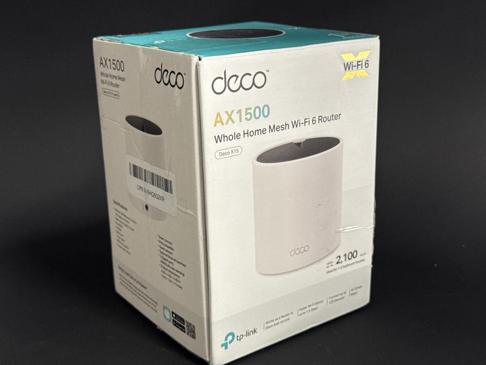 TP-Link Deco X15 AX1500 WiFi 6 Mesh System Dual Band 2100 Sq Ft