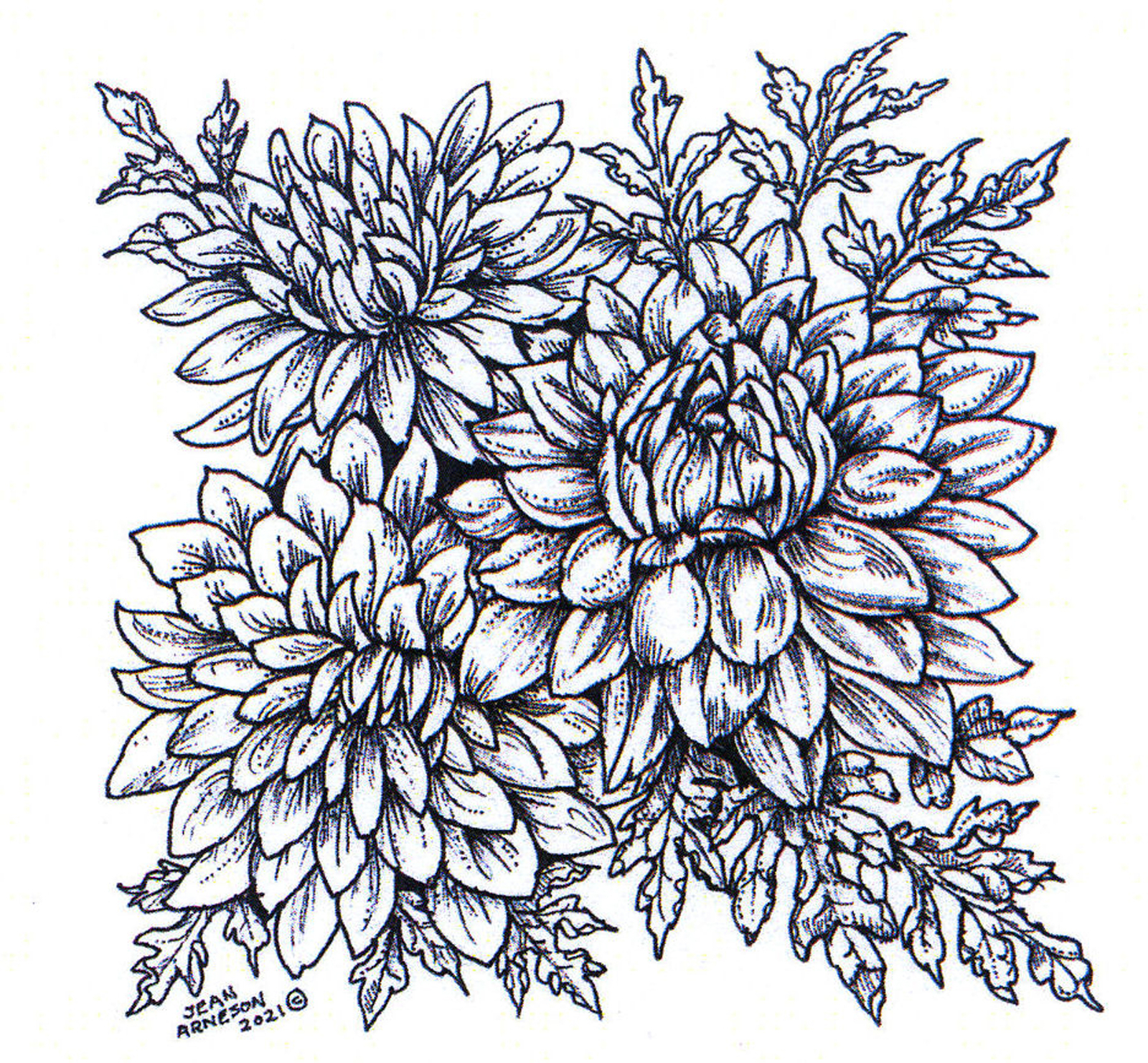 Mum Cluster NORTHWOODS Wood Mounted Rubber Stamp NEW MM10901