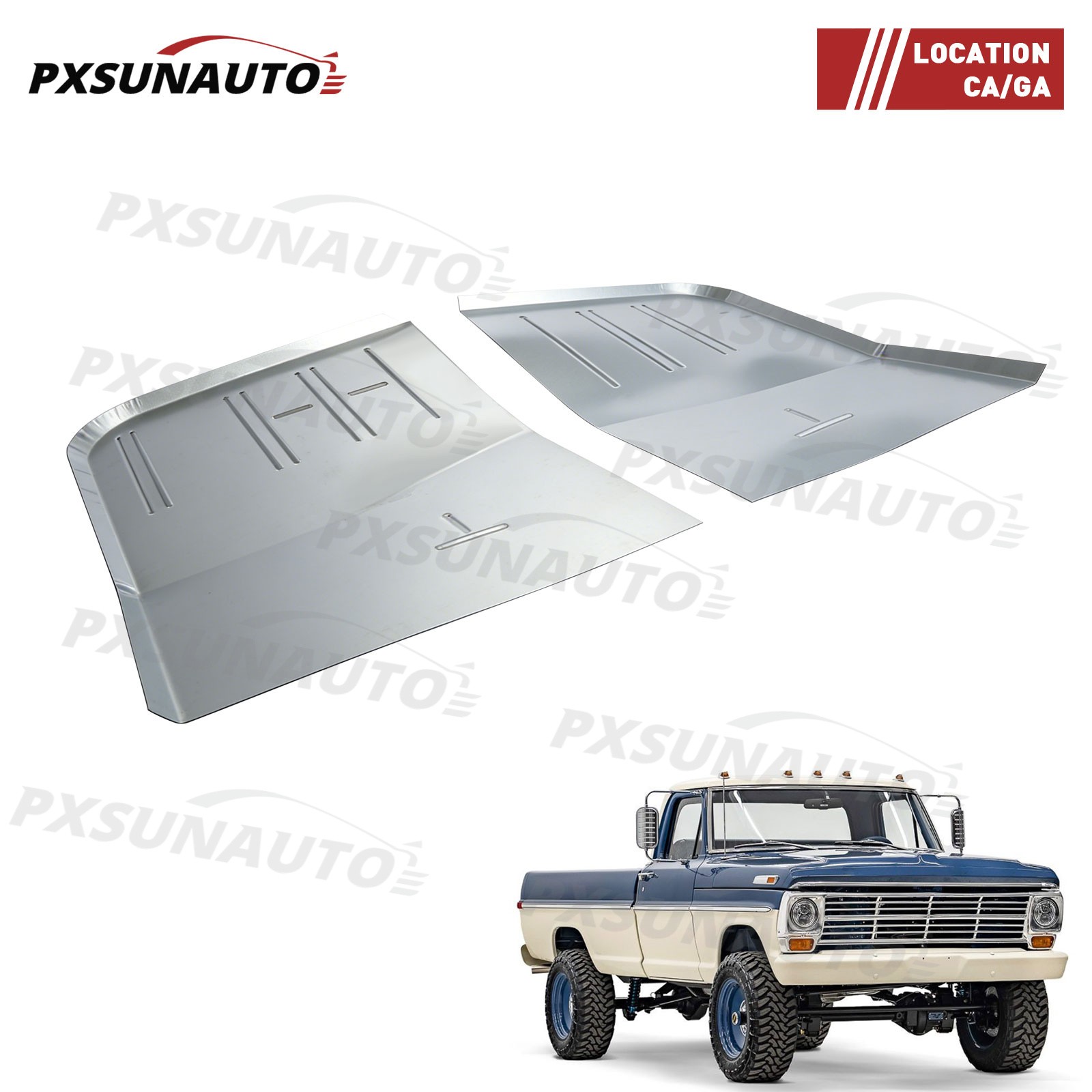 Front Floor Pan Pair Steel 2PCS For 1967-1979 FORD F100 F150 F250 F350 & Bronco