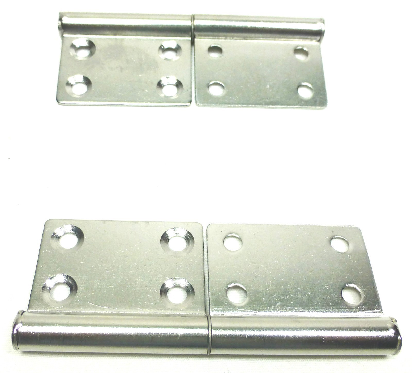 (2) Two Large Slip Off Hinges or Take Apart Hinges (Chromed)