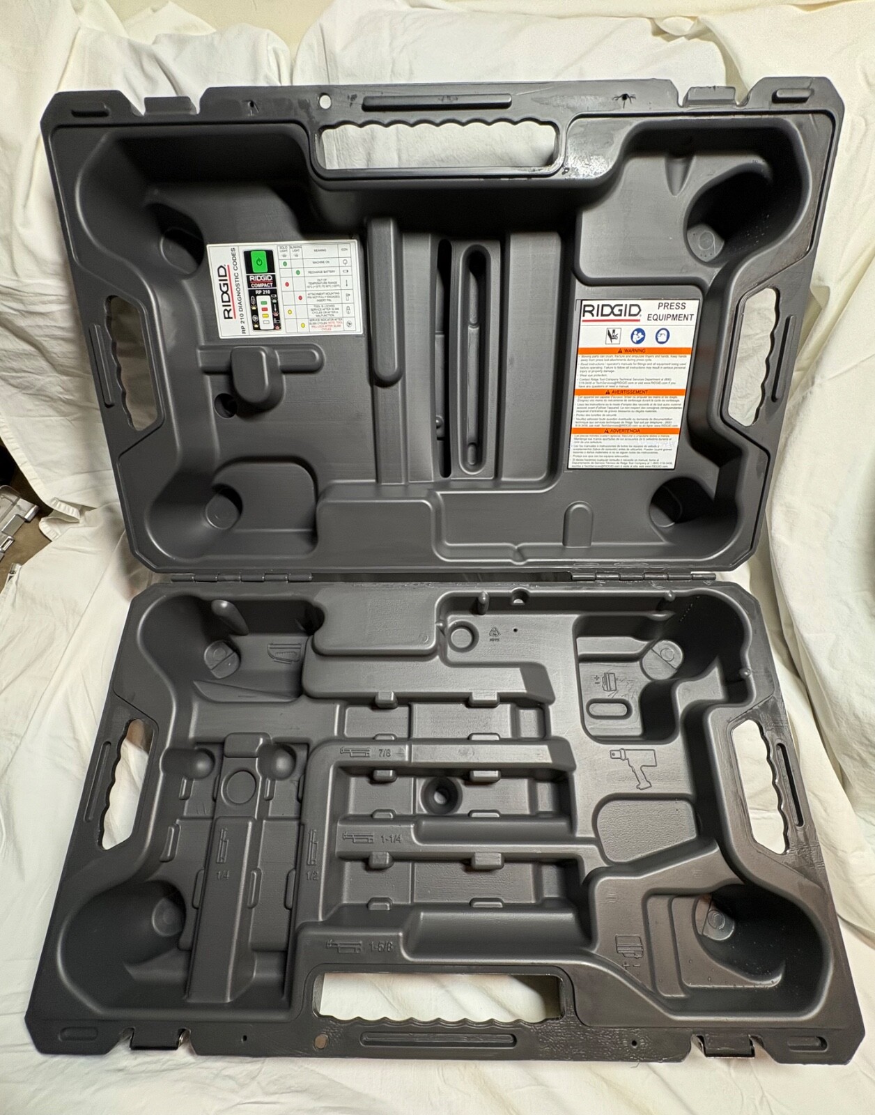 Ridgid Compact RP 210 & Press Frame Carrying Storage Case CASE ONLY IMMACULATE