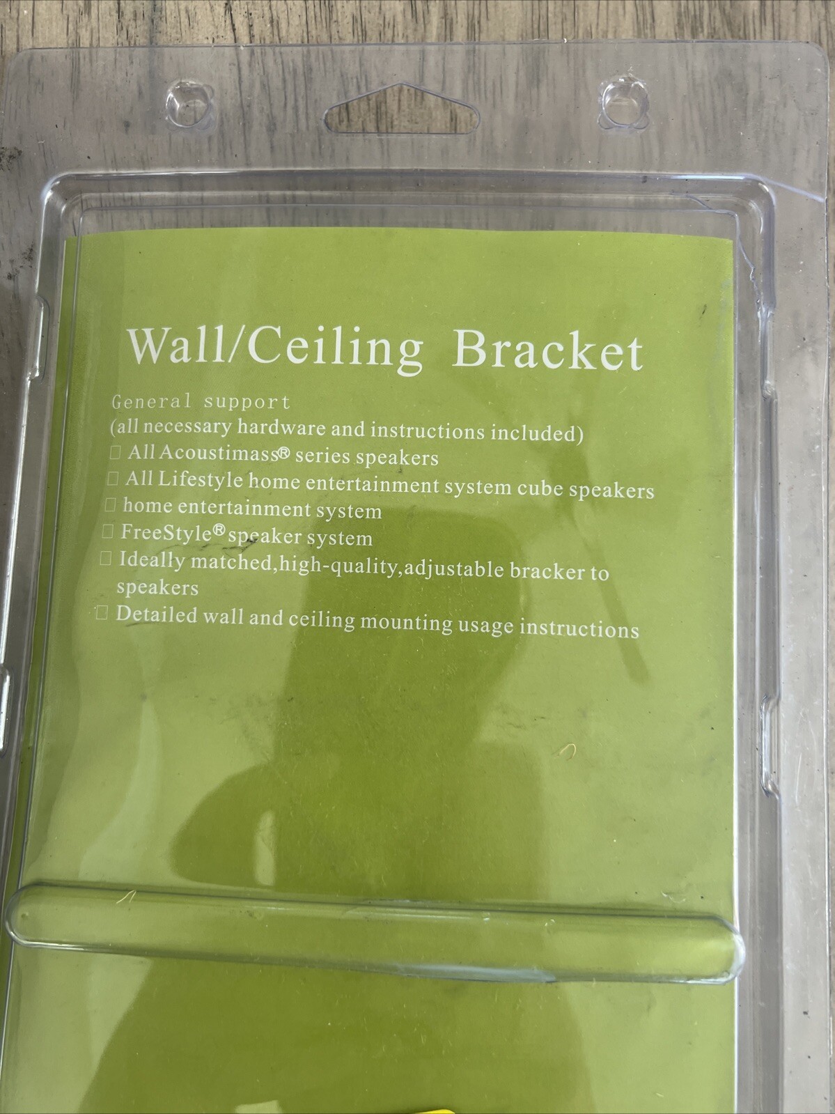 2 Pack Wall Or Ceiling Speaker Mounting Bracket Black