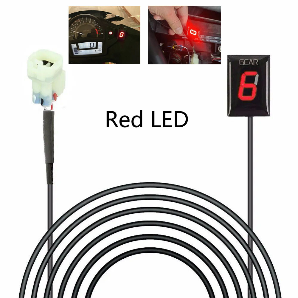 Motorcycle Gear Indicator Red LED For Honda CBR600RR CB400F CBR600F CBR1000RR