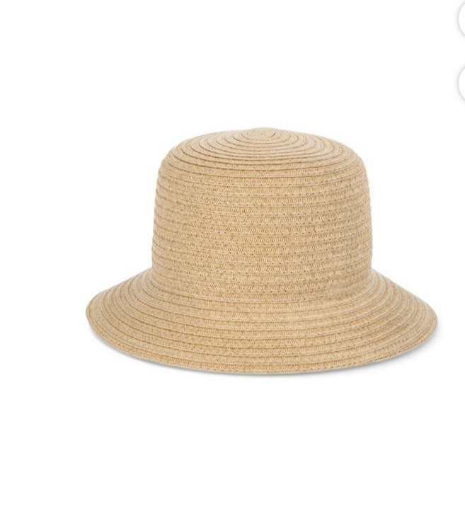 Time & Tru Women's Dark Natural Packable Adjustable Band Bucket Hat One Size NWT