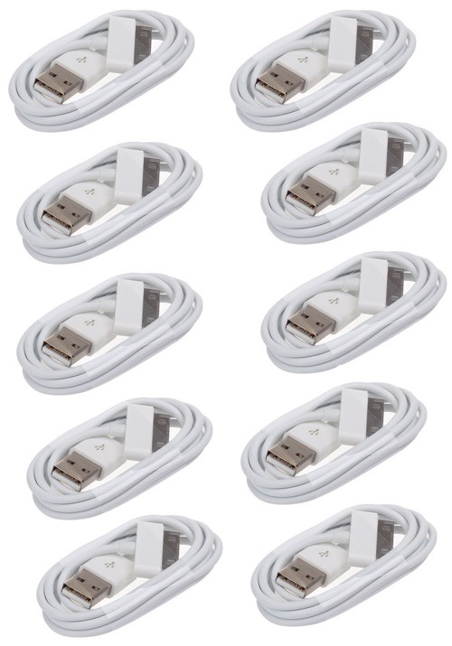 2 x USB 2.0 Data Sync Charging Charger Cable Cord For iPhone 4S 4 3GS iPod Touch