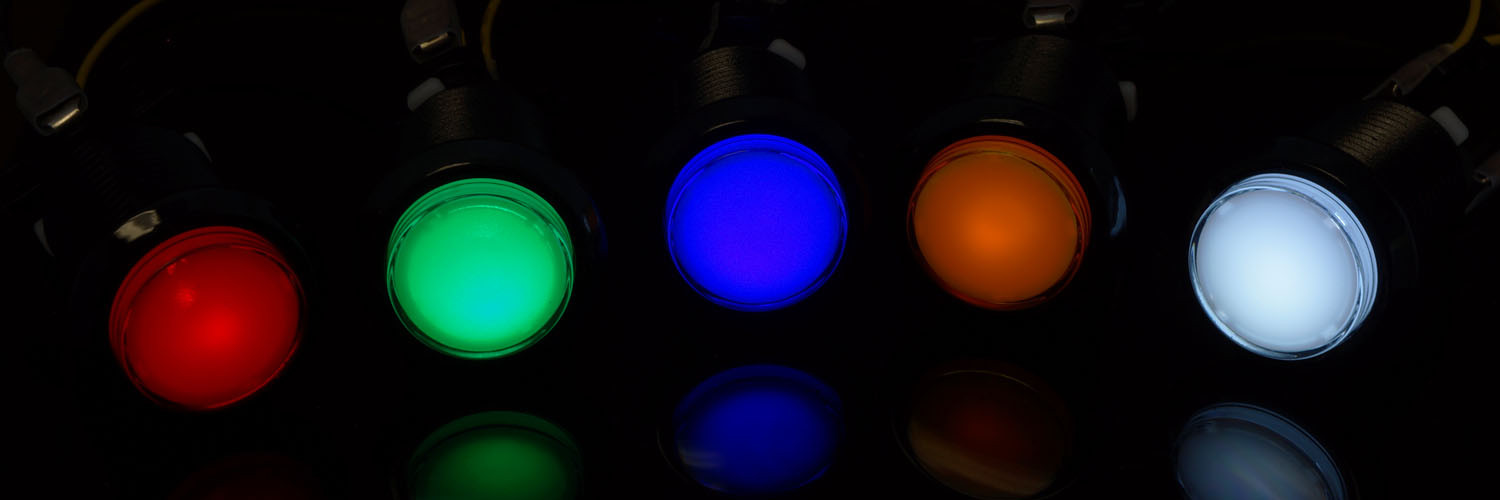 Green LED Arcade Pushbutton with Black Bezel