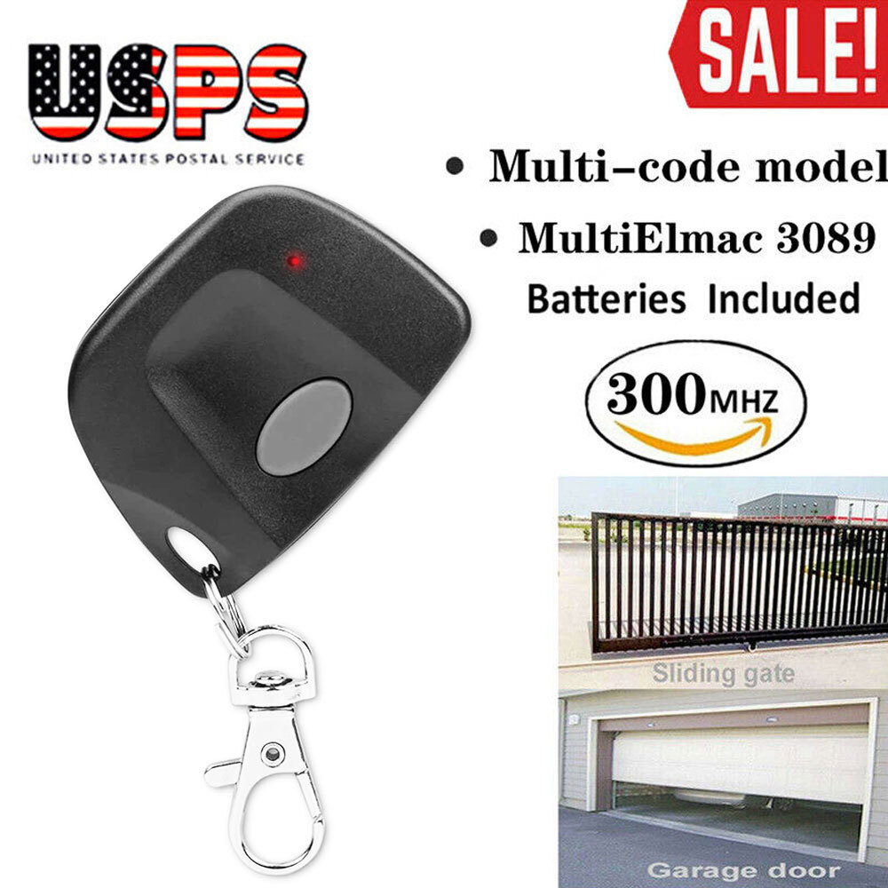 Multi-Code 3089 308911 Gate Garage Door Opener 300MHz 10 DIP Code Remote Control